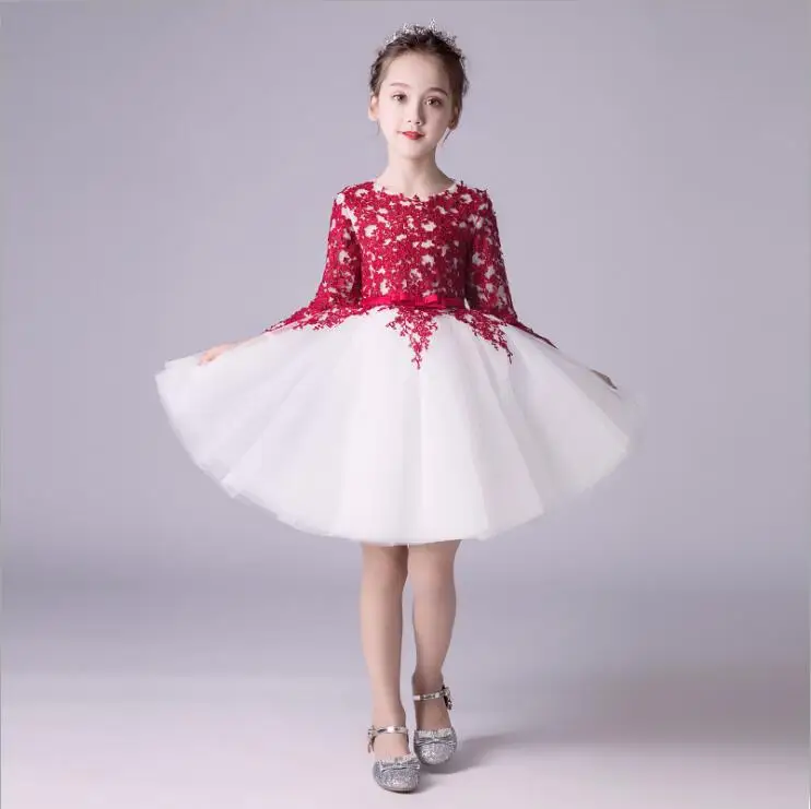 Кружевное летнее платье для девочек платья подружек невесты детское принцессы