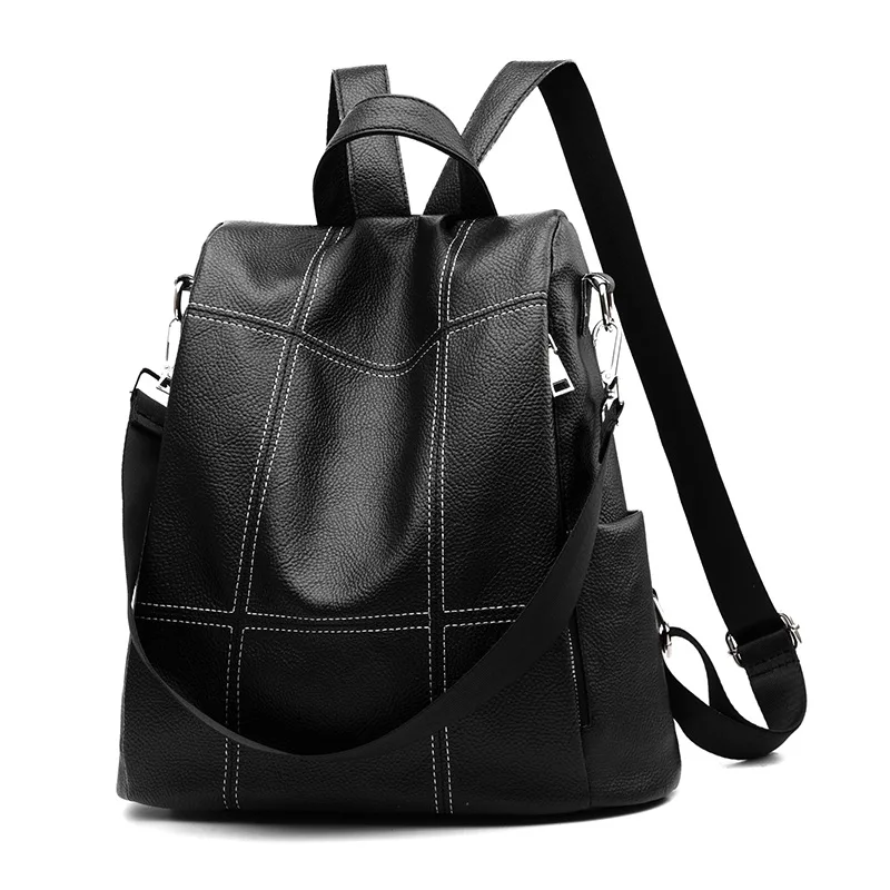 

Новый модный кожаный женский рюкзак, Высококачественная Женская Студенческая сумка для девушек, известный бренд, повседневные школьные су...