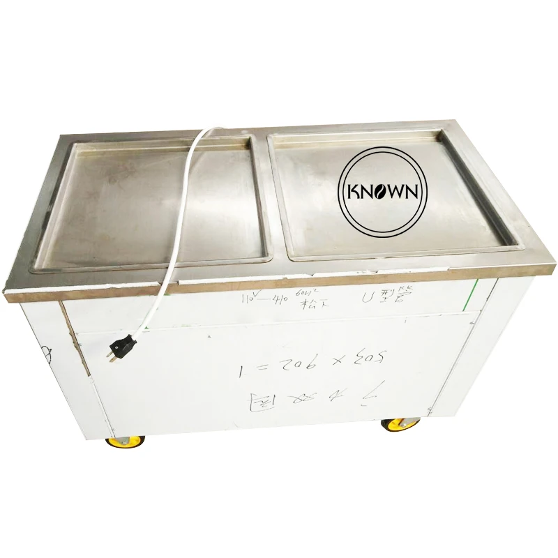 KN-CBJF-2DA double flat round pan CE certified long serive life Thai fried ice cream roll making machine
KN-CBJF-2DA double flat round pan CE certified long serive life Thai fried ice cream roll making machine