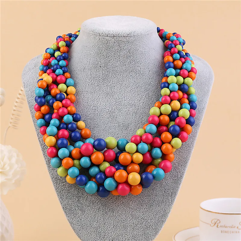 2020 New Fashoin Bohemia beads necklace jewelry Color Resin Bib Round Bead Necklace Hand-made Necklace For Women wholesale
2020 New Fashoin Bohemia beads necklace jewelry Color Resin Bib Round Bead Necklace Hand-made Necklace For Women wholesale