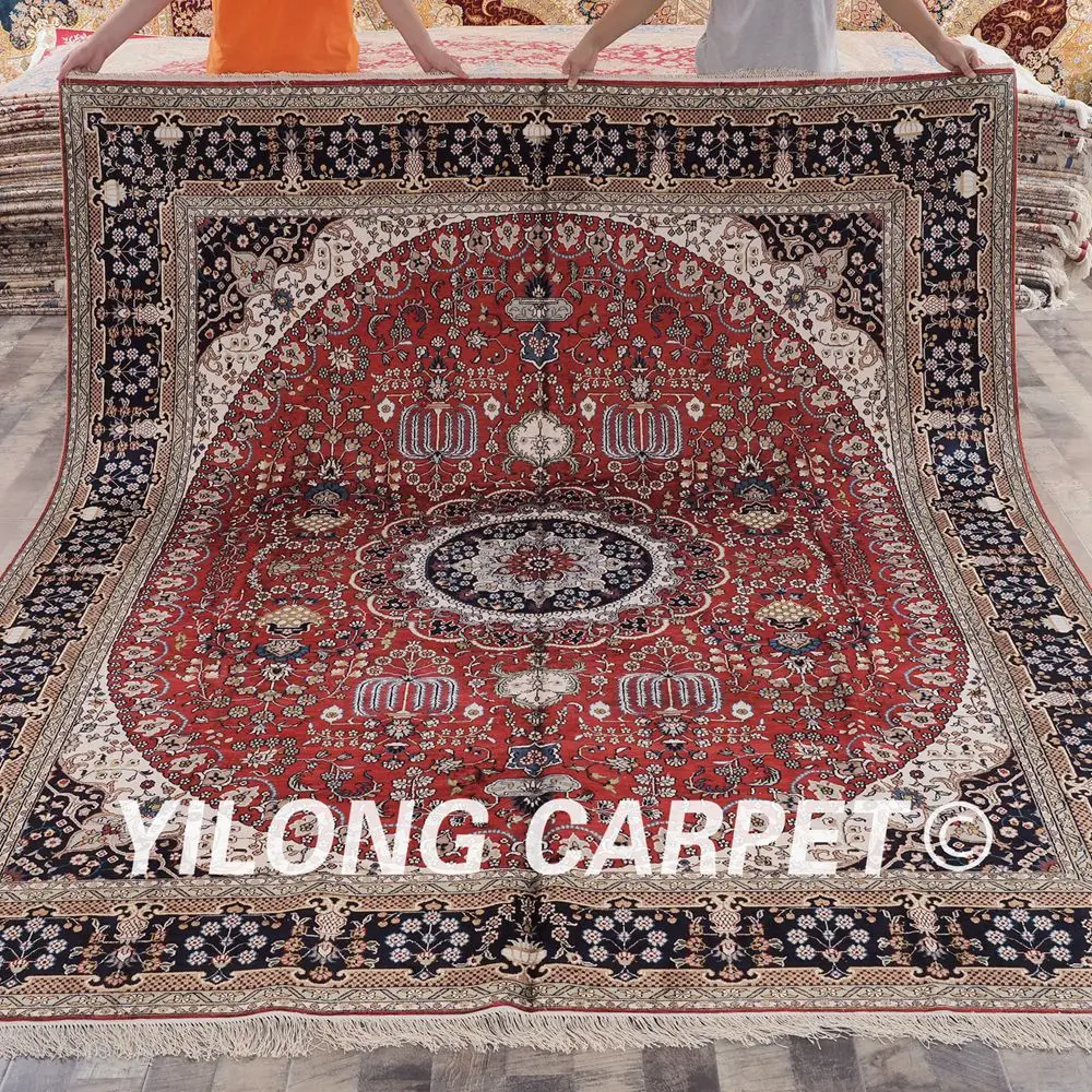 8'x10' All Over Persian Design Red Medallion Oriental Handmade Carpet Persian Silk (YHW185B)
8'x10' All Over Persian Design Red Medallion Oriental Handmade Carpet Persian Silk (YHW185B)