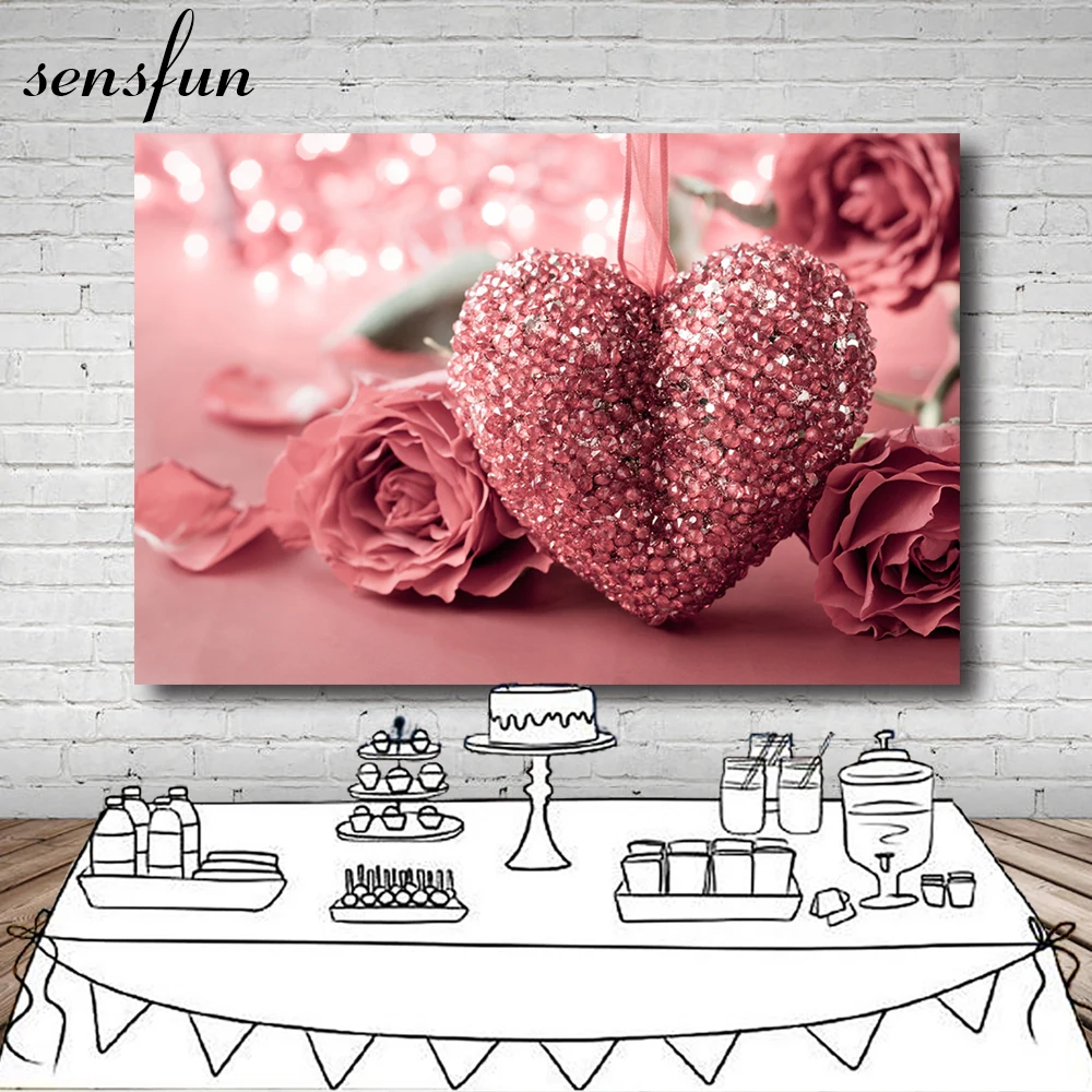 Sensfun Valentines Day Background With Luxury Crystal Heart And Roses Vintage Style Photography Backdrop 7x5ft Vinyl
Sensfun Valentines Day Background With Luxury Crystal Heart And Roses Vintage Style Photography Backdrop 7x5ft Vinyl