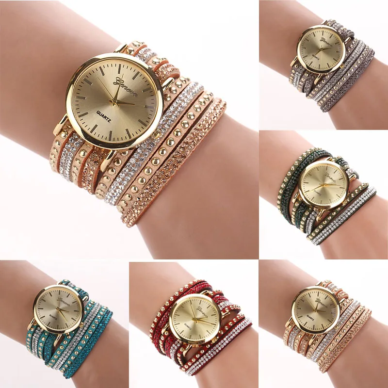 New New Womens Bracelet Wrist Watches Pu Leather Rhinestone Weave Vogue Ladies Quartz Watch Clock Montre Femme relojes mujer
New New Womens Bracelet Wrist Watches Pu Leather Rhinestone Weave Vogue Ladies Quartz Watch Clock Montre Femme relojes mujer