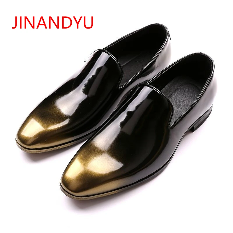 Mens Patent Leather Gradient Loafers Men Formal Wedding Dress Shoes Men Casual Gentlemen Flats Smoking Slippers Men's Moccasins
Mens Patent Leather Gradient Loafers Men Formal Wedding Dress Shoes Men Casual Gentlemen Flats Smoking Slippers Men's Moccasins