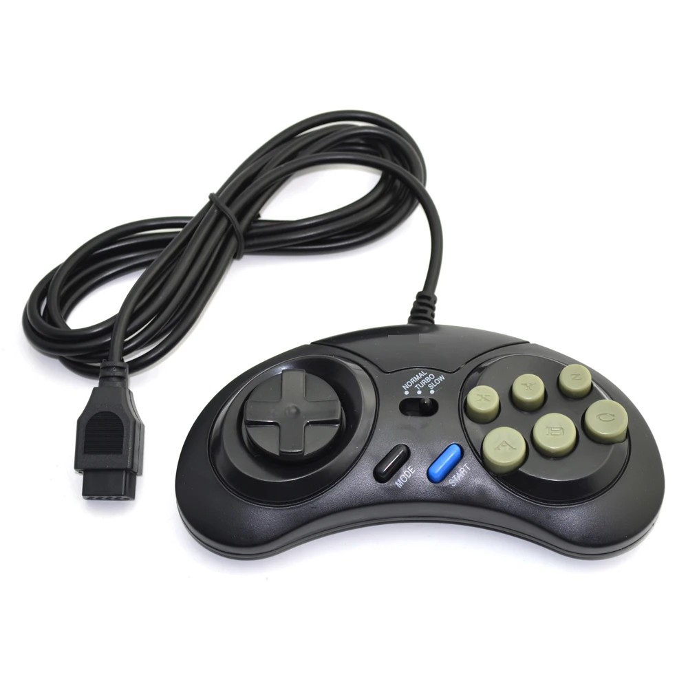 50pcs Game controller for SEGA Genesis handle Gamepad for SEGA MD Game Accessories Bring turbo and slow function Black
50pcs Game controller for SEGA Genesis handle Gamepad for SEGA MD Game Accessories Bring turbo and slow function Black