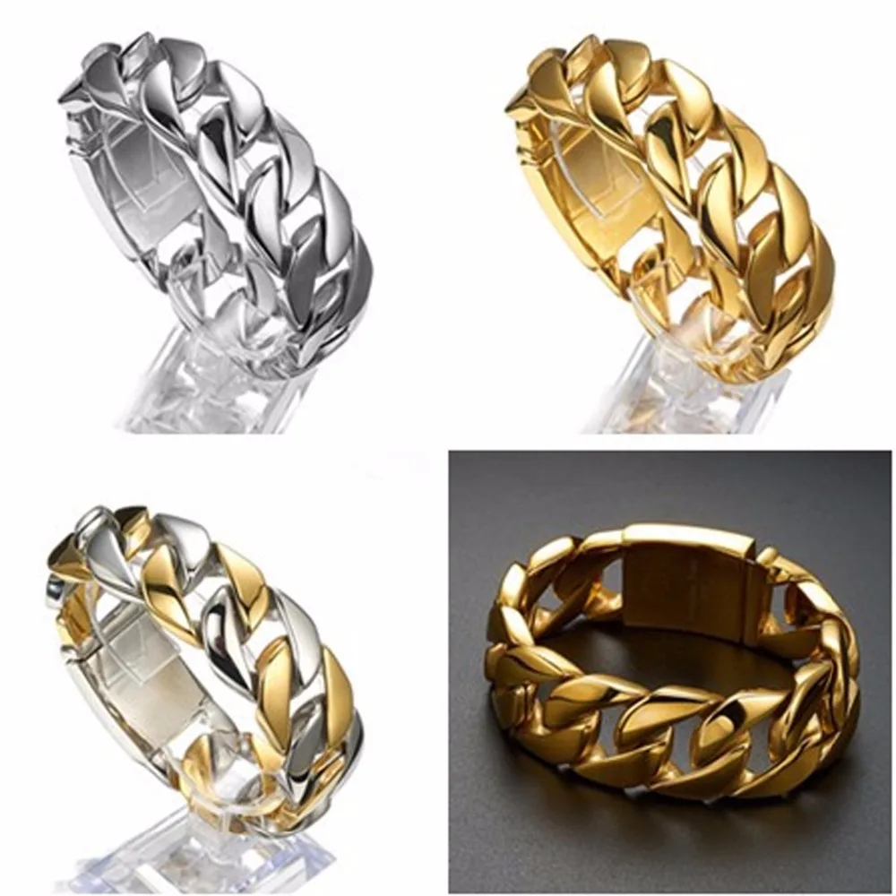 Heavy Curb Chain Bracelet 26mm Men Stainless Steel 316L Miami Cuban Bracelets Hip Hop Rock Jewelry Gift 8.46" long Bangles
Heavy Curb Chain Bracelet 26mm Men Stainless Steel 316L Miami Cuban Bracelets Hip Hop Rock Jewelry Gift 8.46" long Bangles