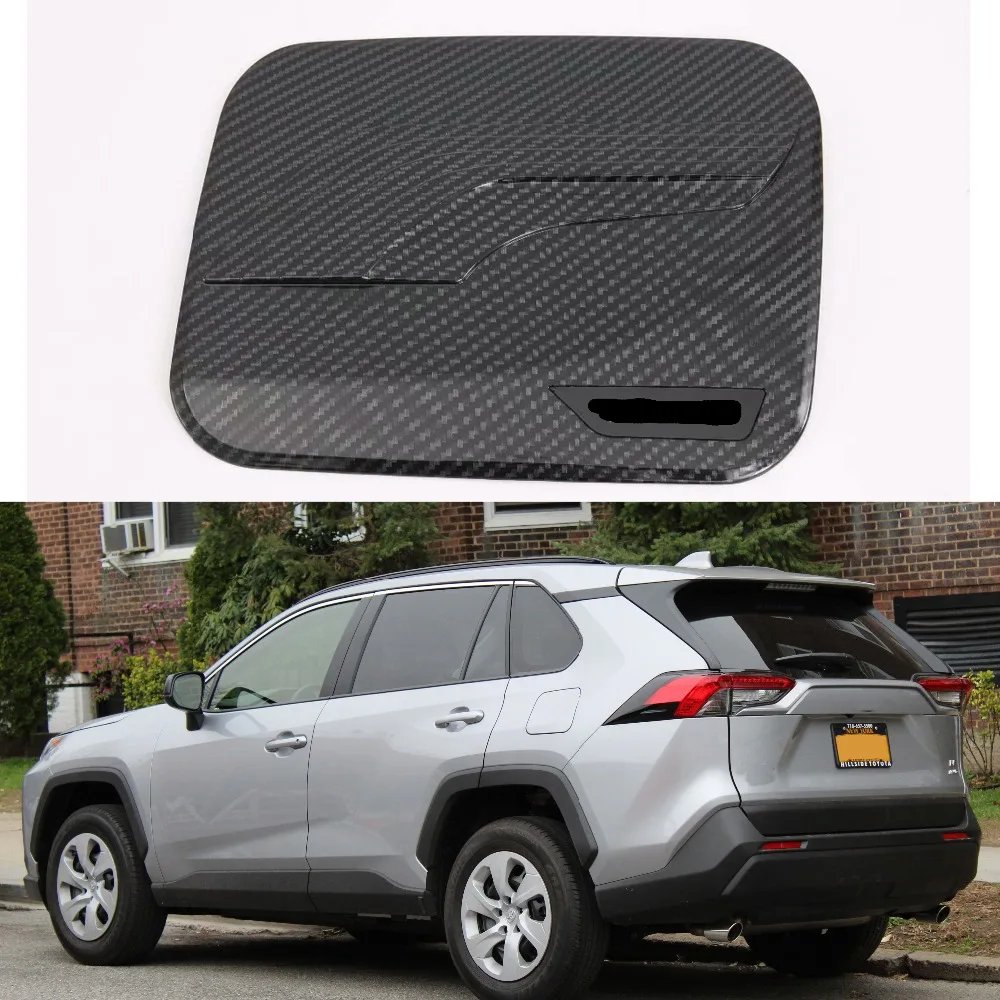Крышка топливного бака ABS для Toyota Rav4 2018 2019 аксессуары матовое углеродное