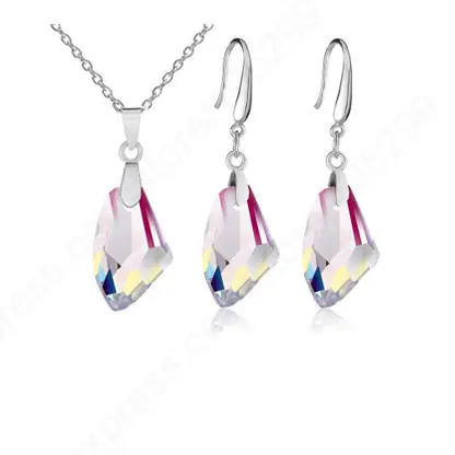 18" Pink Austrian Crystal Stone 925 Sterling Silver Jewelry Pinch Bail Earring Pendant Necklace Set Woman Gift
18" Pink Austrian Crystal Stone 925 Sterling Silver Jewelry Pinch Bail Earring Pendant Necklace Set Woman Gift
