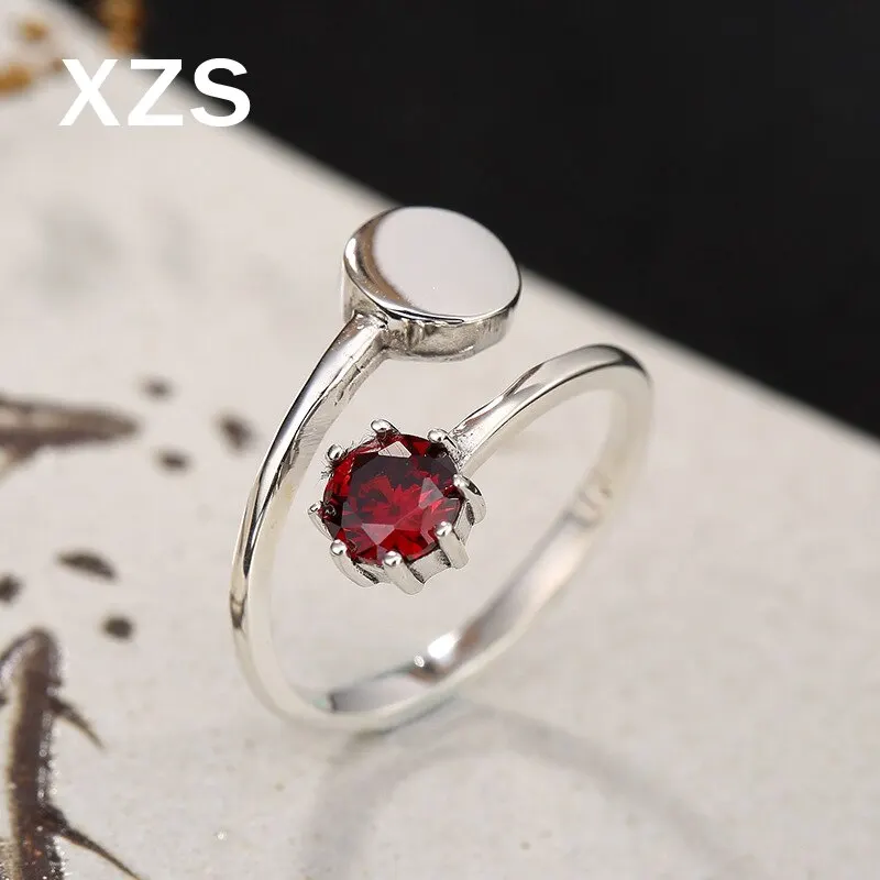 100% Authentic 925 Sterling Silver Simple Red Garnet Ring China Style Vintage Hand Made For Women Luxury Gift Jewelry JZC-8099
100% Authentic 925 Sterling Silver Simple Red Garnet Ring China Style Vintage Hand Made For Women Luxury Gift Jewelry JZC-8099
