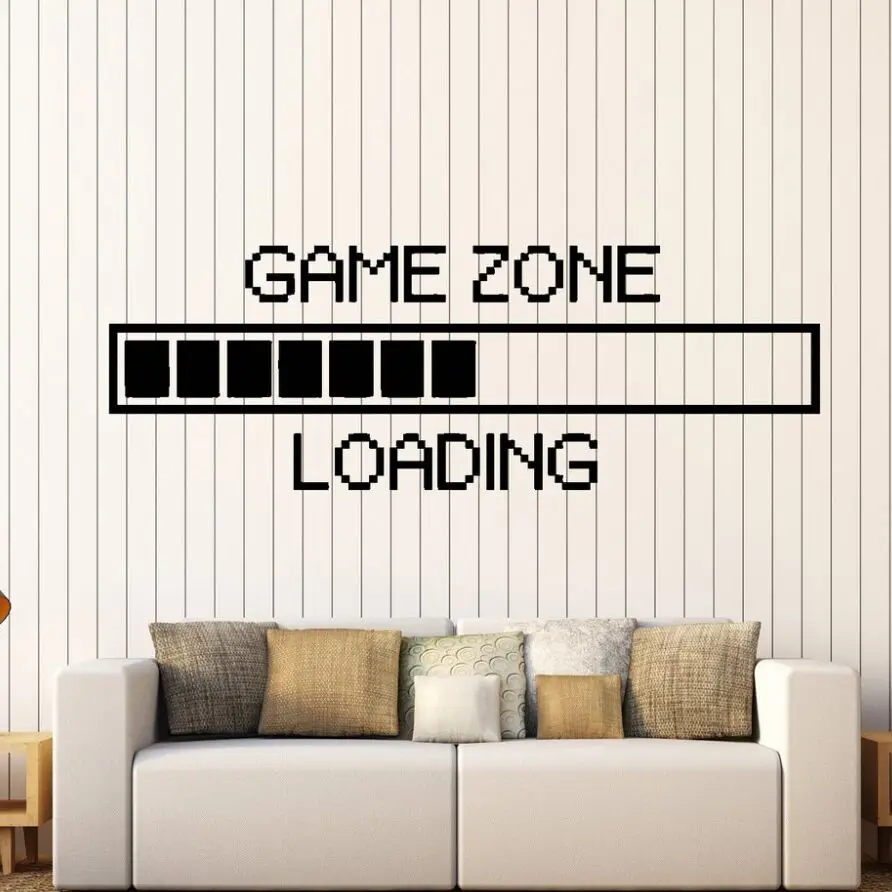 Vinyl Wall Decal Game Zone Loading Wall Sticker Gamer Computer Wall Mural Game Play Room Decoration Game Loading Decal AY1010
Vinyl Wall Decal Game Zone Loading Wall Sticker Gamer Computer Wall Mural Game Play Room Decoration Game Loading Decal AY1010