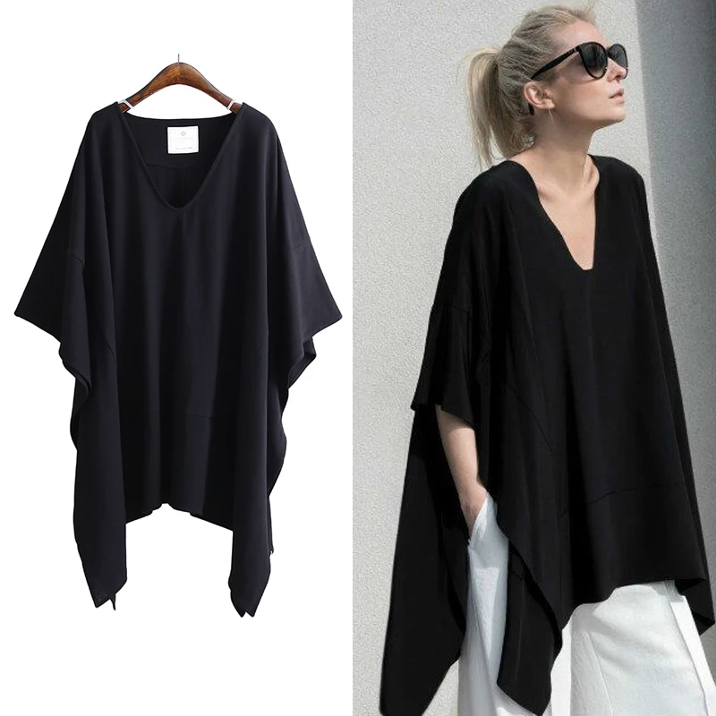 Luoyifxiong 2021 Plus Size Summer Womens Tops and Blouses V-neck Bat Sleeve Blusas Mujer Loose Casual Irregular Hem Women Shirts
Luoyifxiong 2021 Plus Size Summer Womens Tops and Blouses V-neck Bat Sleeve Blusas Mujer Loose Casual Irregular Hem Women Shirts