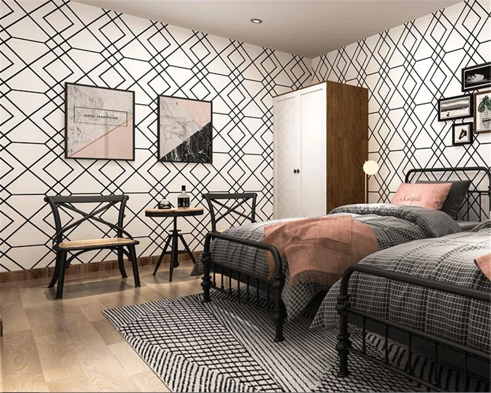 beibehang Wallpaper roll PVC Nordic industrial geometric wallpaper Papel De Parede bedroom home decoration non-woven design
beibehang Wallpaper roll PVC Nordic industrial geometric wallpaper Papel De Parede bedroom home decoration non-woven design