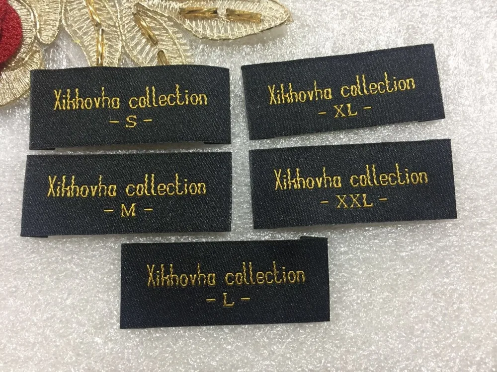 Custom Private Logo Clothes Polyester Damask Woven Label Tags For Garment Clothing
Custom Private Logo Clothes Polyester Damask Woven Label Tags For Garment Clothing