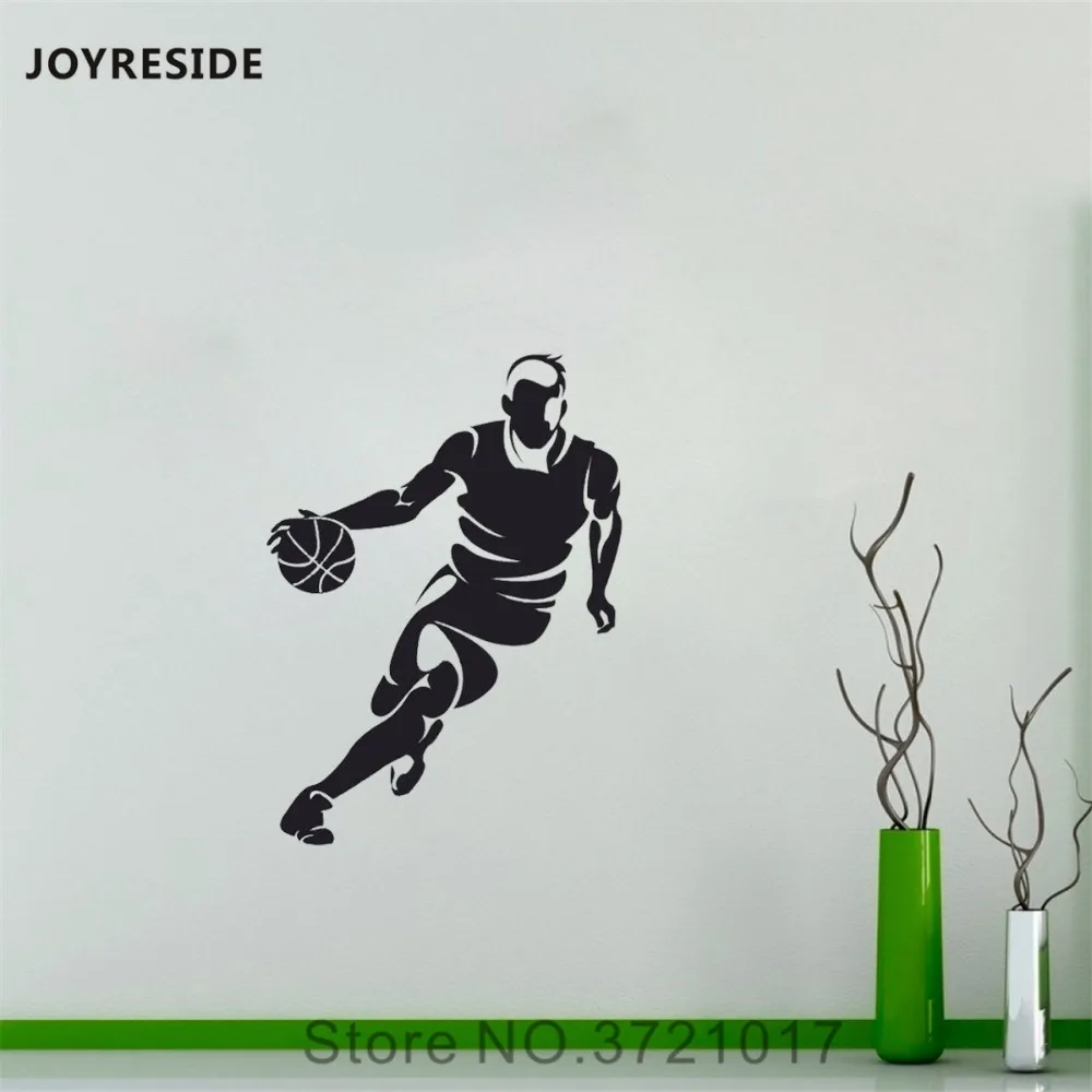 Фото Настенная виниловая наклейка в стиле баскетбола для спортивных игр | Дом и сад