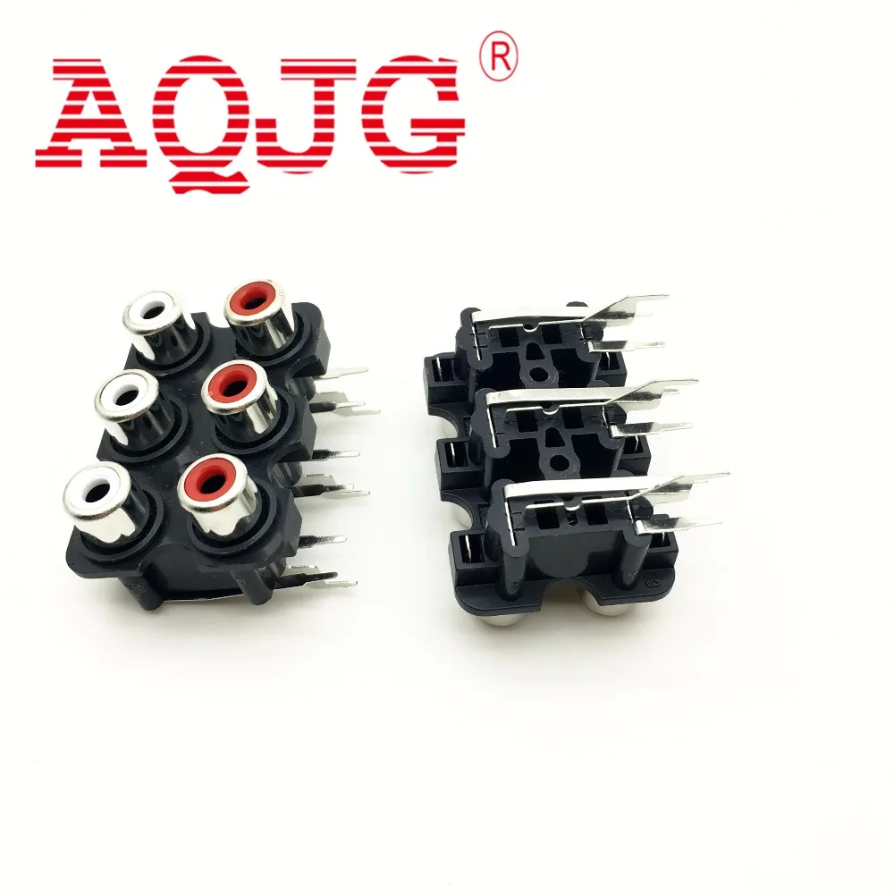 100 шт. хорошее качество 2 цвета (красный + белый) 90 углов 6 RCA гнездовой стерео аудио разъем AV аудио вход Разъем AQJG
100 шт. хорошее качество 2 цвета (красный + белый) 90 углов 6 RCA гнездовой стерео аудио разъем AV аудио вход Разъем AQJG