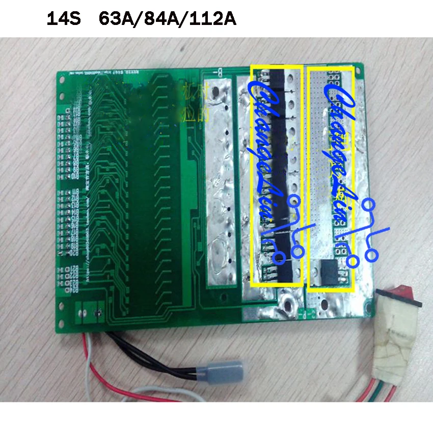 14S 48V 63A 84A 112A литий-ионная Lipo Lifepo4 литиевая батарея Защитная плата с балансом