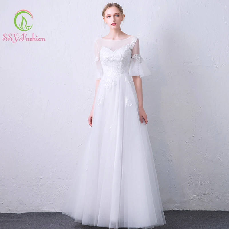 Женское вечернее платье со шнуровкой SSYfashion, длинное белое платье до пола с рукавом до локтя, элегантное бальное платье
Женское вечернее платье со шнуровкой SSYfashion, длинное белое платье до пола с рукавом до локтя, элегантное бальное платье