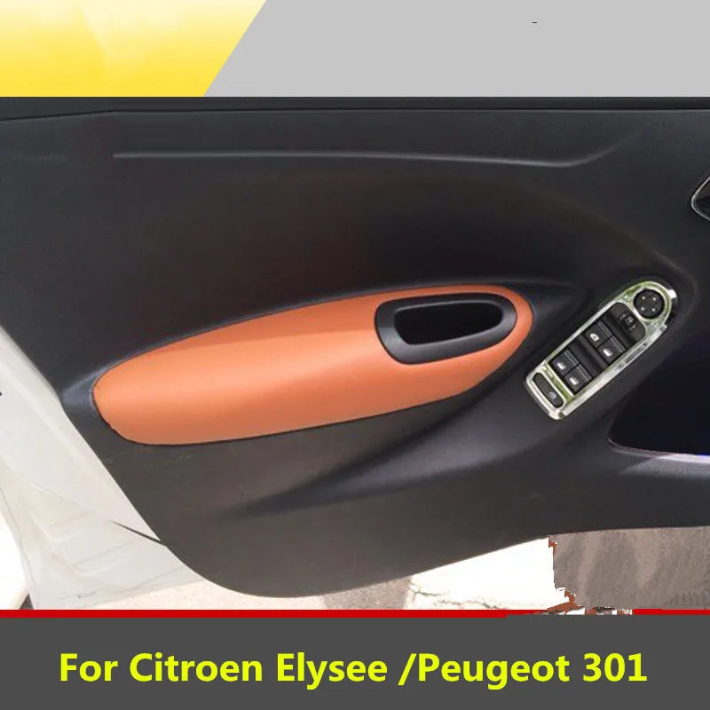 Микрофибра кожа Внутренняя дверь подлокотник Крышка для Citroen Elysee /Peugeot 301