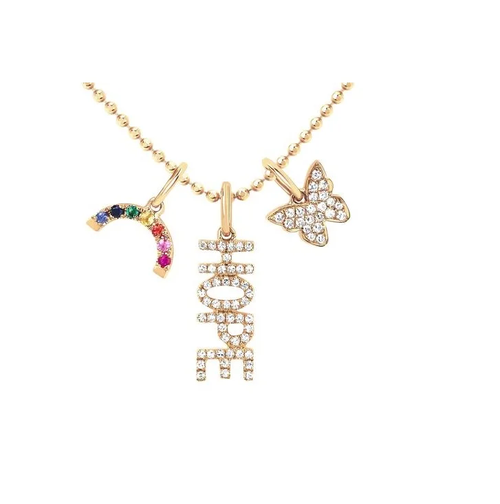 cute lovely charms rainbow Hope Butterfly pendants gold color cz fashion women girl sweet jewelry necklaces
cute lovely charms rainbow Hope Butterfly pendants gold color cz fashion women girl sweet jewelry necklaces