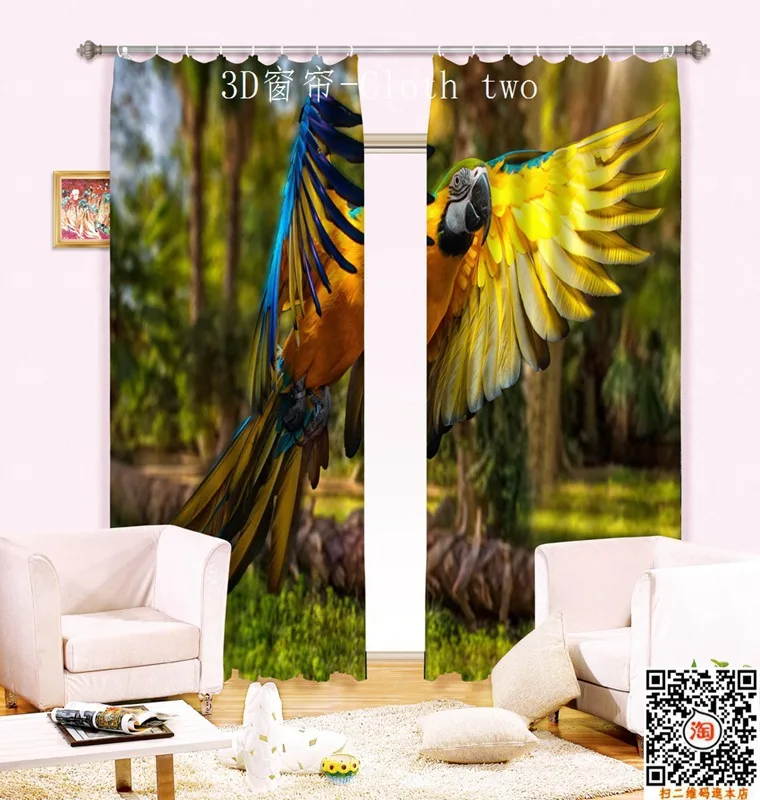 Curtain bird Luxury Blackout 3D Window Curtain For Living Room kids Bedroom Customized size Drapes Cortina Rideaux Cushion cover
Curtain bird Luxury Blackout 3D Window Curtain For Living Room kids Bedroom Customized size Drapes Cortina Rideaux Cushion cover