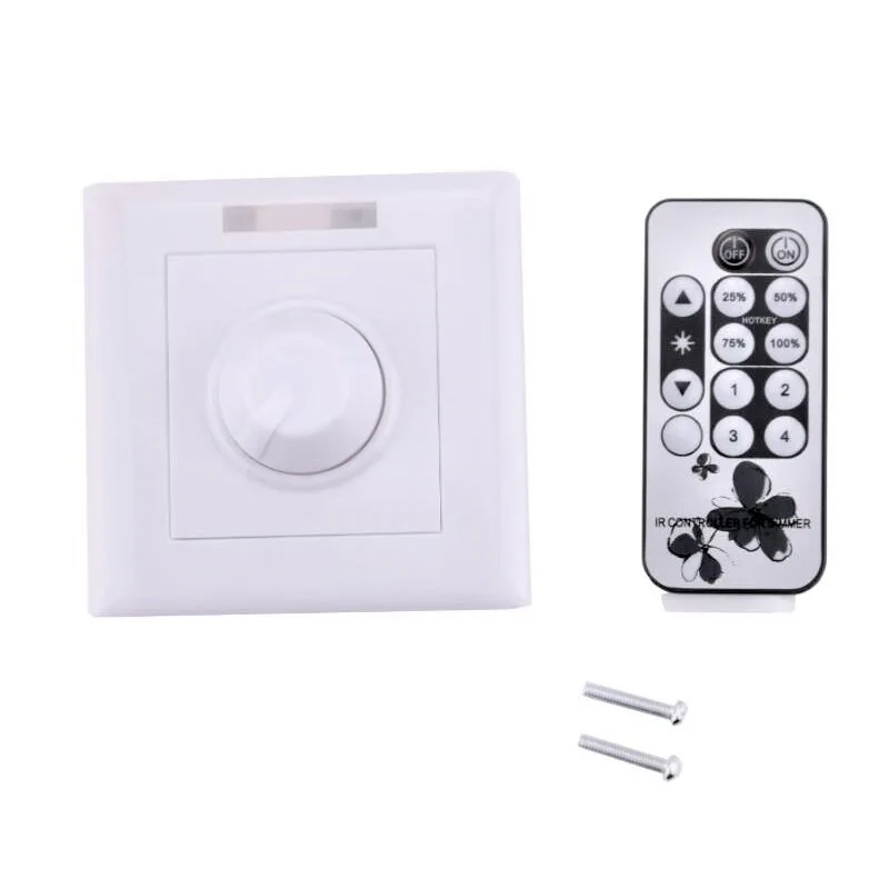 220 V LED Dimmer Switch Wall Mount with IR Remote Controller 300 Watt AC 110V 220V for LED Light Strip Brightness Adjustable
220 V LED Dimmer Switch Wall Mount with IR Remote Controller 300 Watt AC 110V 220V for LED Light Strip Brightness Adjustable