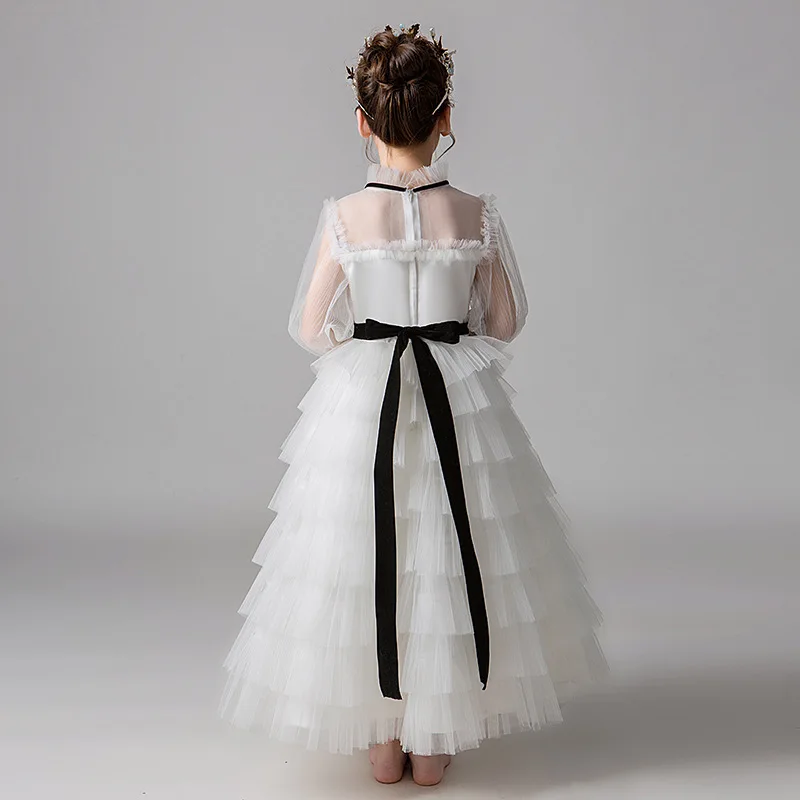 Beading Holy Communion Dress Princess Layered Dress Long Sleeve Flower Girl Dresses for Wedding Luxury Birthday Costume B427
Beading Holy Communion Dress Princess Layered Dress Long Sleeve Flower Girl Dresses for Wedding Luxury Birthday Costume B427