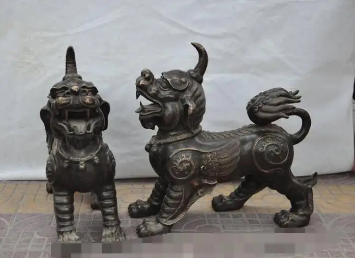 Free shipping S00085 23"Old Chinese Bronze evil spirits fly Kylin Unicorn Guardian beast PiXiu Statue
Free shipping S00085 23"Old Chinese Bronze evil spirits fly Kylin Unicorn Guardian beast PiXiu Statue