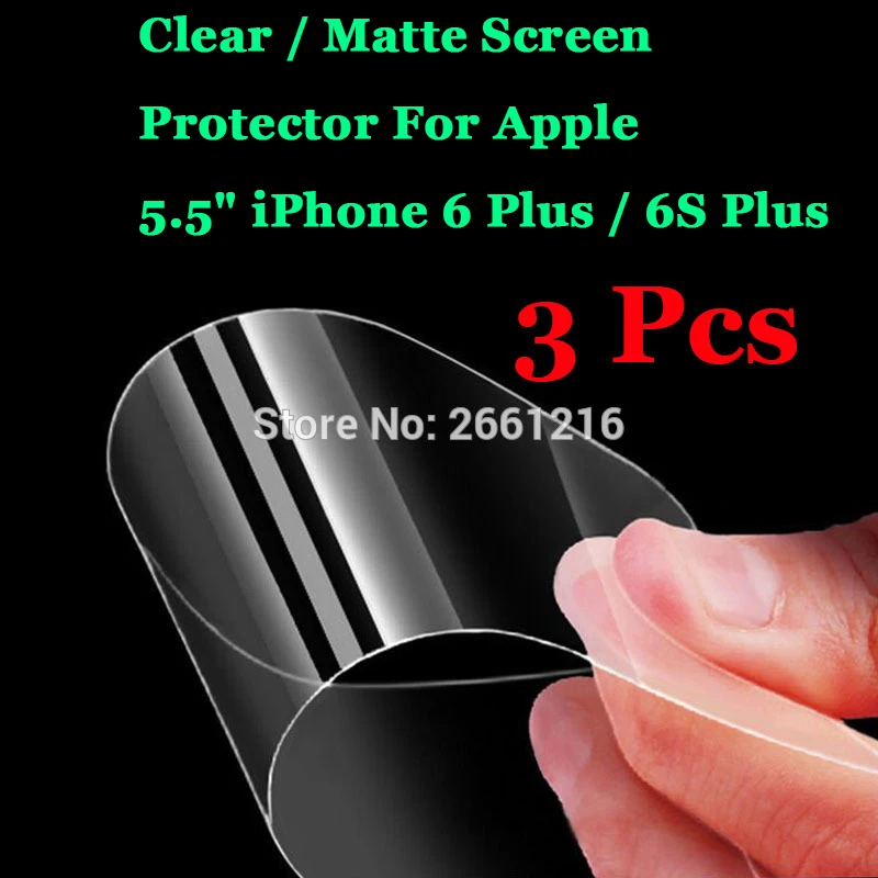

3 шт./лот для Apple 5,5 "iPhone 6 Plus/6 S Plus HD Прозрачная/Антибликовая матовая Передняя защитная пленка для сенсорной пленки