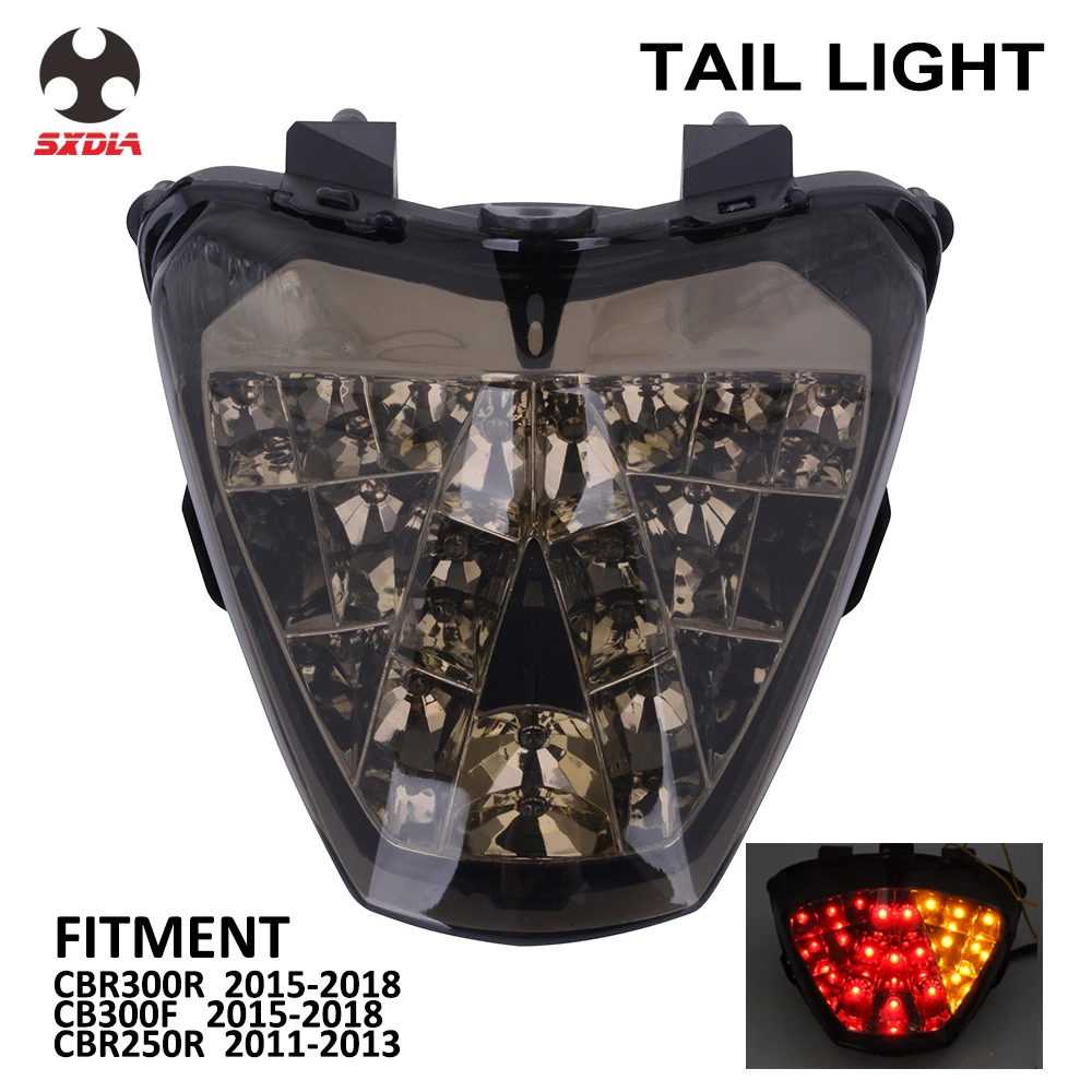 Motorcycle Accessories LED Tail Light Turn Signal Rear Brake Lamp For HONDA CBR300R CB300F 2015-2018 CBR250R 2011-2013
Motorcycle Accessories LED Tail Light Turn Signal Rear Brake Lamp For HONDA CBR300R CB300F 2015-2018 CBR250R 2011-2013
