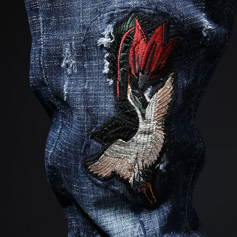 Men's Jeans Fashion Vintage Streetwear Skinny Ripped Jeans Men Casual Hip Hop Individual Embroidery Patch Elasti Jeans
Men's Jeans Fashion Vintage Streetwear Skinny Ripped Jeans Men Casual Hip Hop Individual Embroidery Patch Elasti Jeans