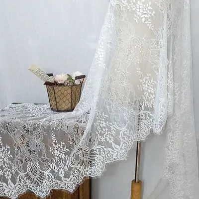 Wide 70CM High Quality Italian White Nylon Eyelash Lace Handmade DIY Wedding Accessories Clothing Curtain Material
Wide 70CM High Quality Italian White Nylon Eyelash Lace Handmade DIY Wedding Accessories Clothing Curtain Material