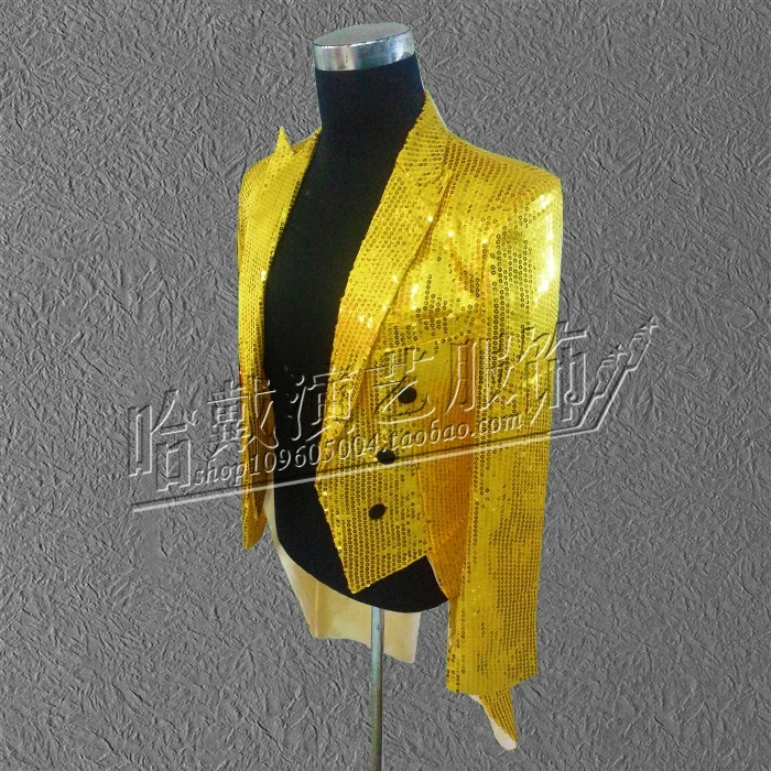 S-5XL! 2018 yards stage costumes Male gold paillette tuxedo clothes male groom formal dress The singer's clothing
S-5XL! 2018 yards stage costumes Male gold paillette tuxedo clothes male groom formal dress The singer's clothing