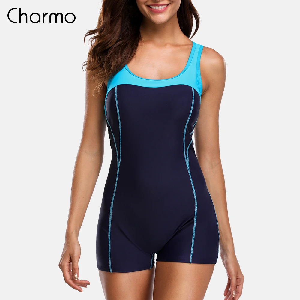 Charmo One Piece Women Sports Swimsuit Color block Swimwear Back Cross Bikini Beach Wear Bathing Suits patchwork athlete suit
Charmo One Piece Women Sports Swimsuit Color block Swimwear Back Cross Bikini Beach Wear Bathing Suits patchwork athlete suit