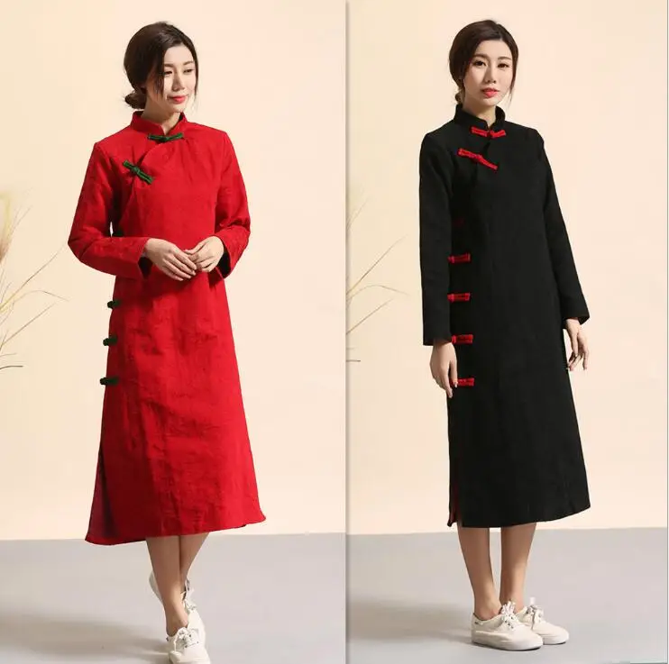 East Asian Retro style Chinese oriental Linen dresses modified cheongsam modern qipao dress female long cotton qipao dress
East Asian Retro style Chinese oriental Linen dresses modified cheongsam modern qipao dress female long cotton qipao dress