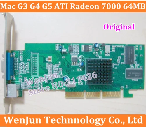 

Free Shipping Original forMac G3 G4 G5 graphic card ATI Radeon 7000 64MB AGP Video Card VGA 2X /4X/ 8X for Mac G5 G4 G3