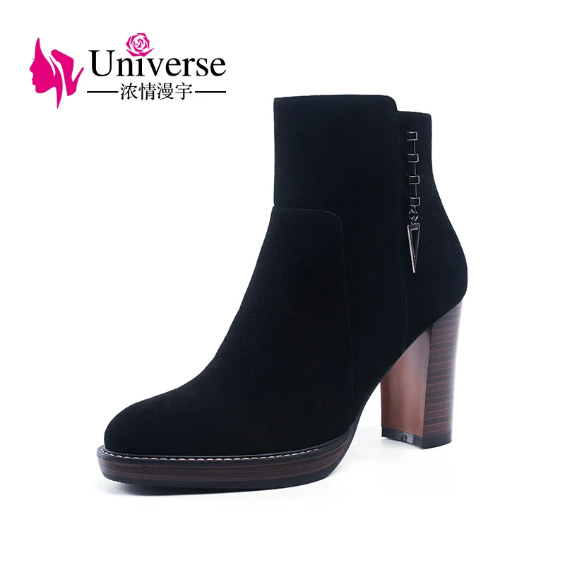 Sweet Kid Suede Plus Size 34-41 Zip Ankle Boots Universe Handmade Short Plush Lined Black Heels 9cm Winter Women Boots H182
Sweet Kid Suede Plus Size 34-41 Zip Ankle Boots Universe Handmade Short Plush Lined Black Heels 9cm Winter Women Boots H182