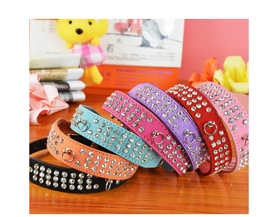 (50 Pieces/lot) Brand FRhinestone Soft Suede Diamond Dog Collar Pet Necklace Supplier
(50 Pieces/lot) Brand FRhinestone Soft Suede Diamond Dog Collar Pet Necklace Supplier