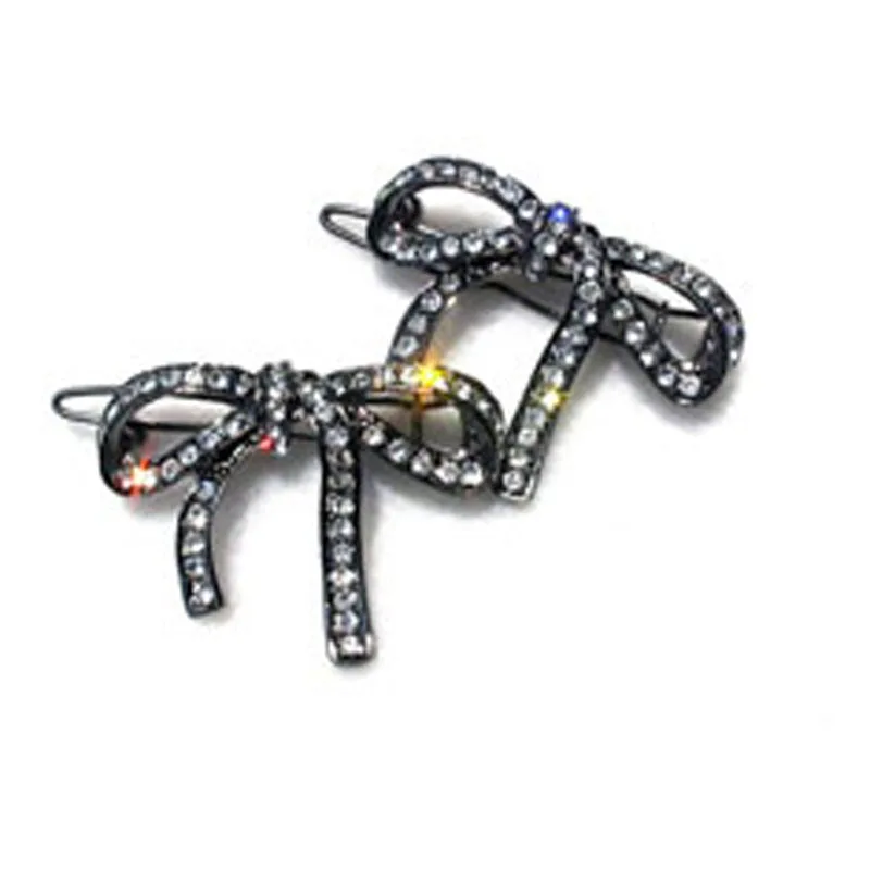 black coated crystals metal bow tie charm hair bobby pin clips fashion headwear ornament jewelry accessory 120pcs lot
black coated crystals metal bow tie charm hair bobby pin clips fashion headwear ornament jewelry accessory 120pcs lot