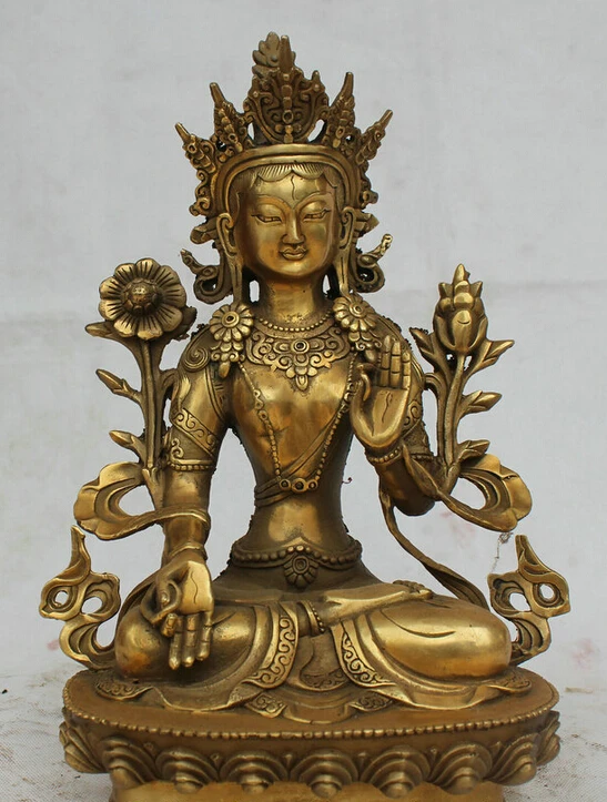 USPS to USA S2004 12" Tibet Buddhism Brass Seat White Tara spirit of Compassion Goddess Statue
USPS to USA S2004 12" Tibet Buddhism Brass Seat White Tara spirit of Compassion Goddess Statue