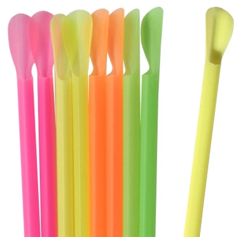 100PCS Disposable Colorful Spoon Straws Birthday Party Holiday Drinking Smoothies/Coffee/Cocktail/Milkshake/Juice/Slush Stirrer
100PCS Disposable Colorful Spoon Straws Birthday Party Holiday Drinking Smoothies/Coffee/Cocktail/Milkshake/Juice/Slush Stirrer