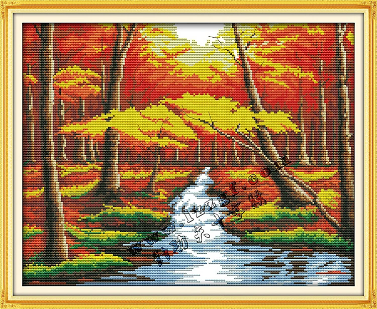 57*46 Needlework,DIY DMC Cross stitch,Set For Embroidery kit, Gold Wood River Autumn Scenery Patterns Cross-Stitch,Wall Painting
57*46 Needlework,DIY DMC Cross stitch,Set For Embroidery kit, Gold Wood River Autumn Scenery Patterns Cross-Stitch,Wall Painting