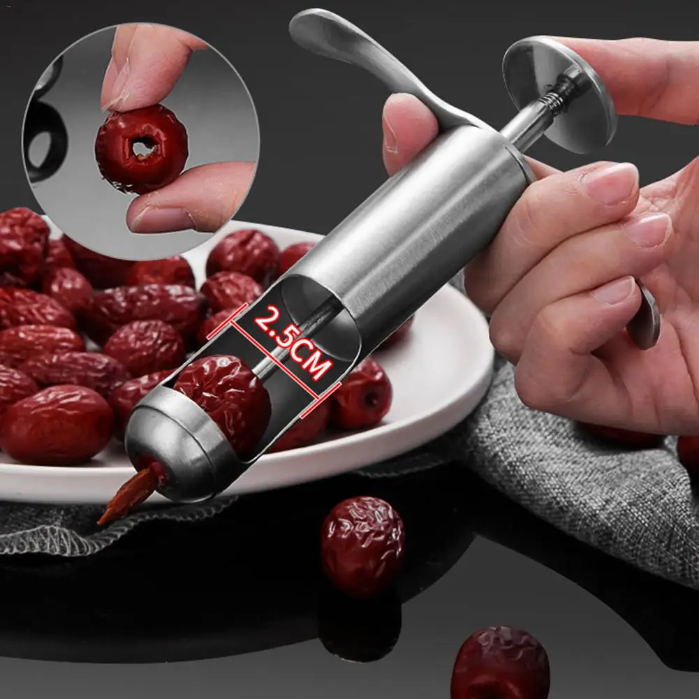 Jujube Pitter Stainless Steel Spring Push Style Cherry Olive Stoner Syringe Shape Manual Corer Seed Remover Kitchen Tools
Jujube Pitter Stainless Steel Spring Push Style Cherry Olive Stoner Syringe Shape Manual Corer Seed Remover Kitchen Tools