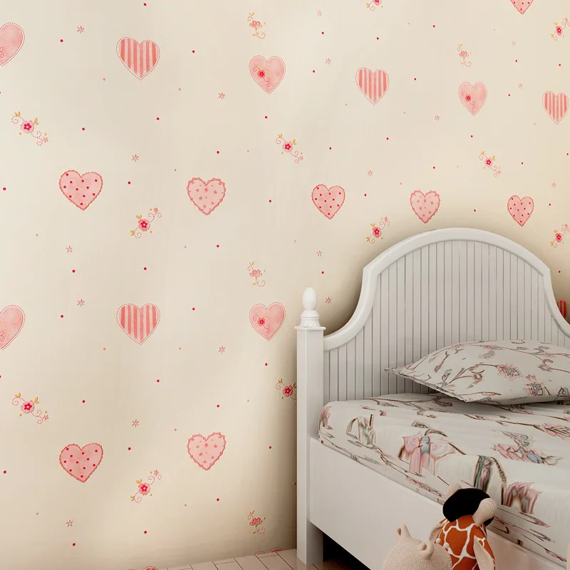 children room non-woven wallpaper wallpaper Boys and girls bedroom sweet heart lovely princess room environmental protection
children room non-woven wallpaper wallpaper Boys and girls bedroom sweet heart lovely princess room environmental protection