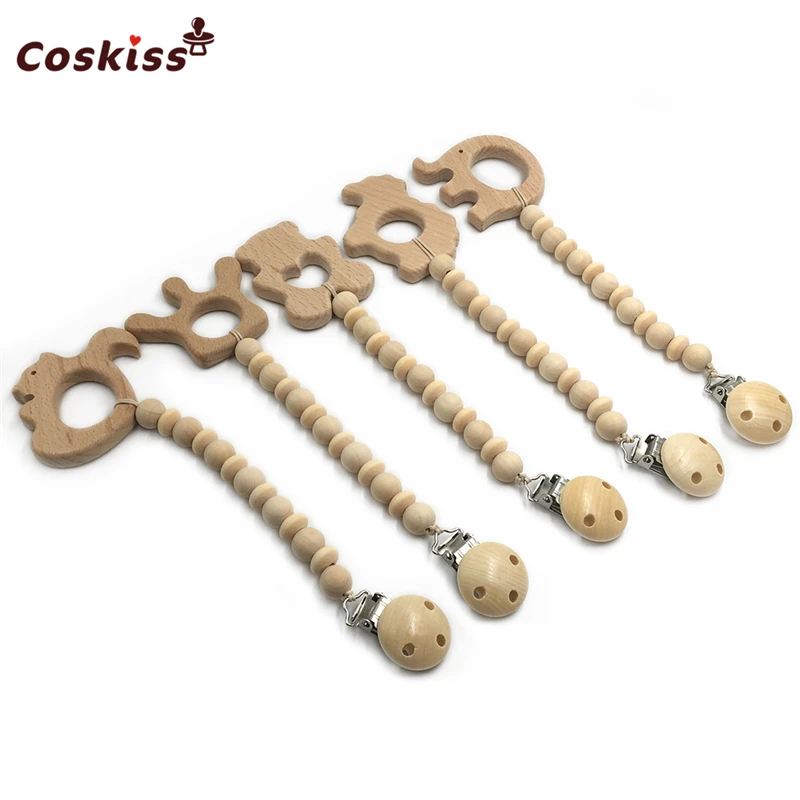 Wood Teether Animal Soothie Clip Beads Teether Baby Teething Toy Pacifier Clip Baby Holder Natural Infant Chew Teether
Wood Teether Animal Soothie Clip Beads Teether Baby Teething Toy Pacifier Clip Baby Holder Natural Infant Chew Teether
