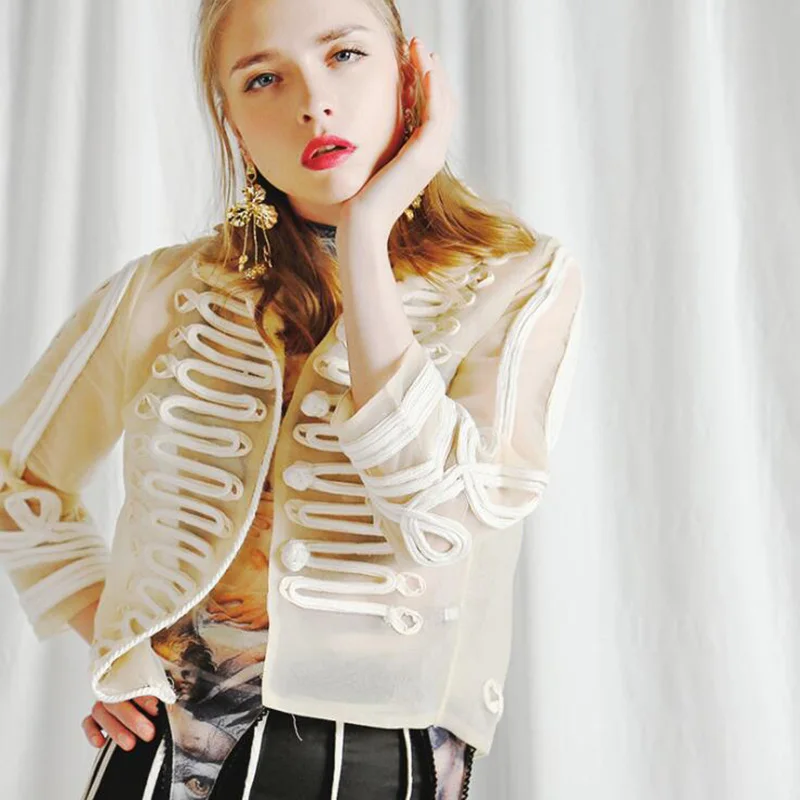 SONDR 2019 Palazzo Coat For Women Stand Collar Appliques Patchwork Buttons Long Sleeve Vintage Jacket Autumn Fashion Clothing
SONDR 2019 Palazzo Coat For Women Stand Collar Appliques Patchwork Buttons Long Sleeve Vintage Jacket Autumn Fashion Clothing