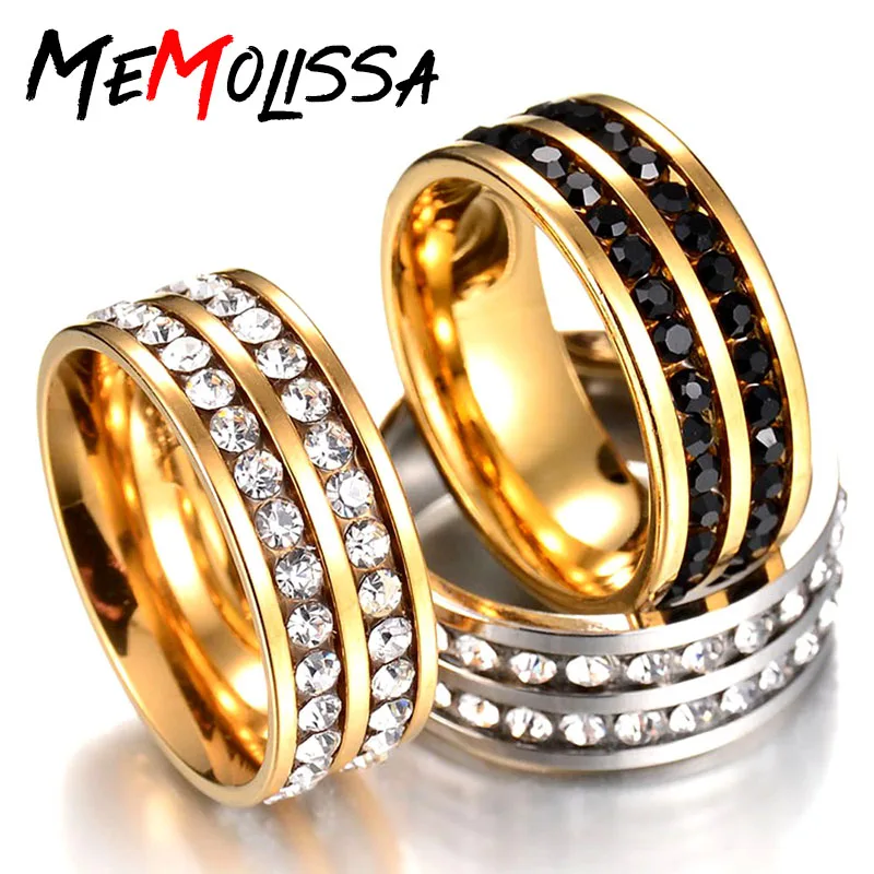 MMS Classic Wide Ring 2 Row Lines Clear Crystal Wedding Ring for Women Gold Black Ring Rhinestone Rings
MMS Classic Wide Ring 2 Row Lines Clear Crystal Wedding Ring for Women Gold Black Ring Rhinestone Rings