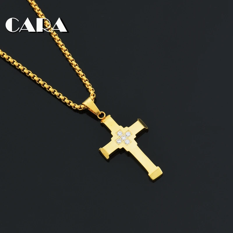New Gold Color 316L stainless steel CZ stones cross pendant necklace men womens Christian cross necklace fashion CAGF0486
New Gold Color 316L stainless steel CZ stones cross pendant necklace men womens Christian cross necklace fashion CAGF0486