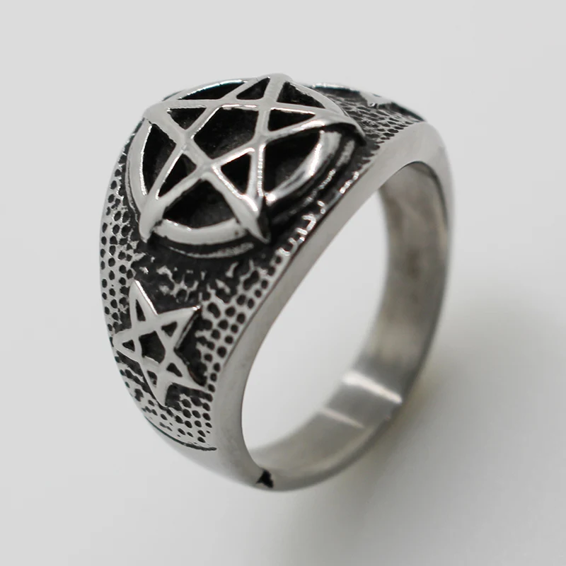 ADOMANER 316L Stainless Steel Ring For Men Funky Vintage Six-pointed Star Index Finger Rings Hip Hop Rock Jewelry DropShipping
ADOMANER 316L Stainless Steel Ring For Men Funky Vintage Six-pointed Star Index Finger Rings Hip Hop Rock Jewelry DropShipping