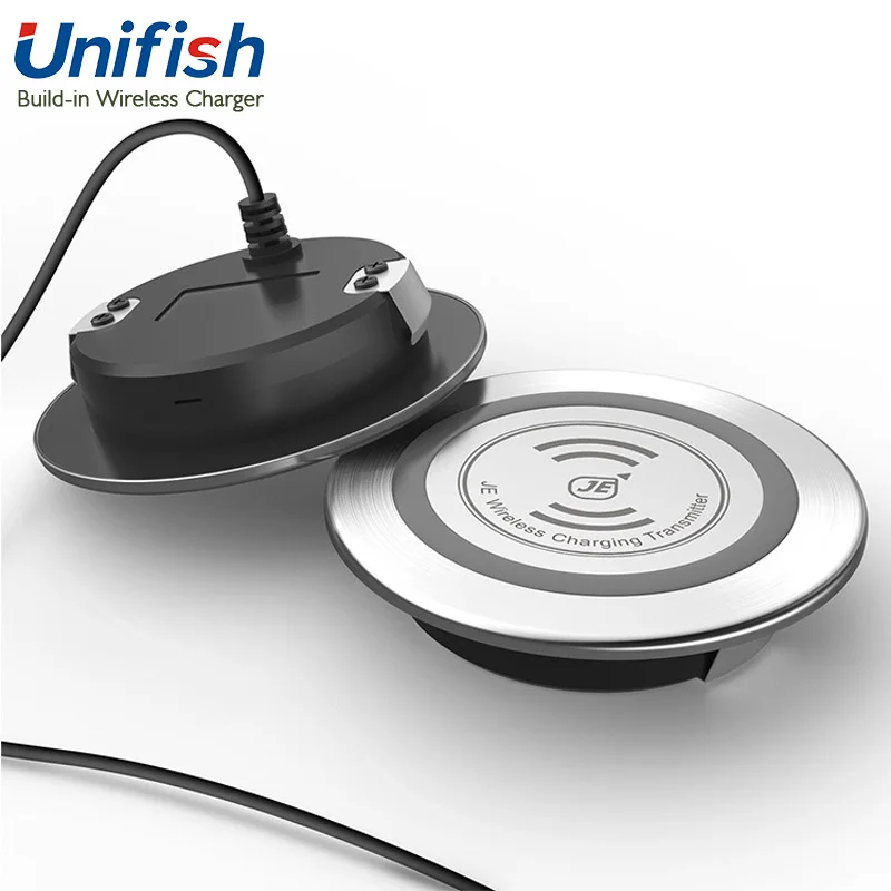 Unifish Embedded Настольный мебель Встроенный Зарядка передатчик ци беспроводное