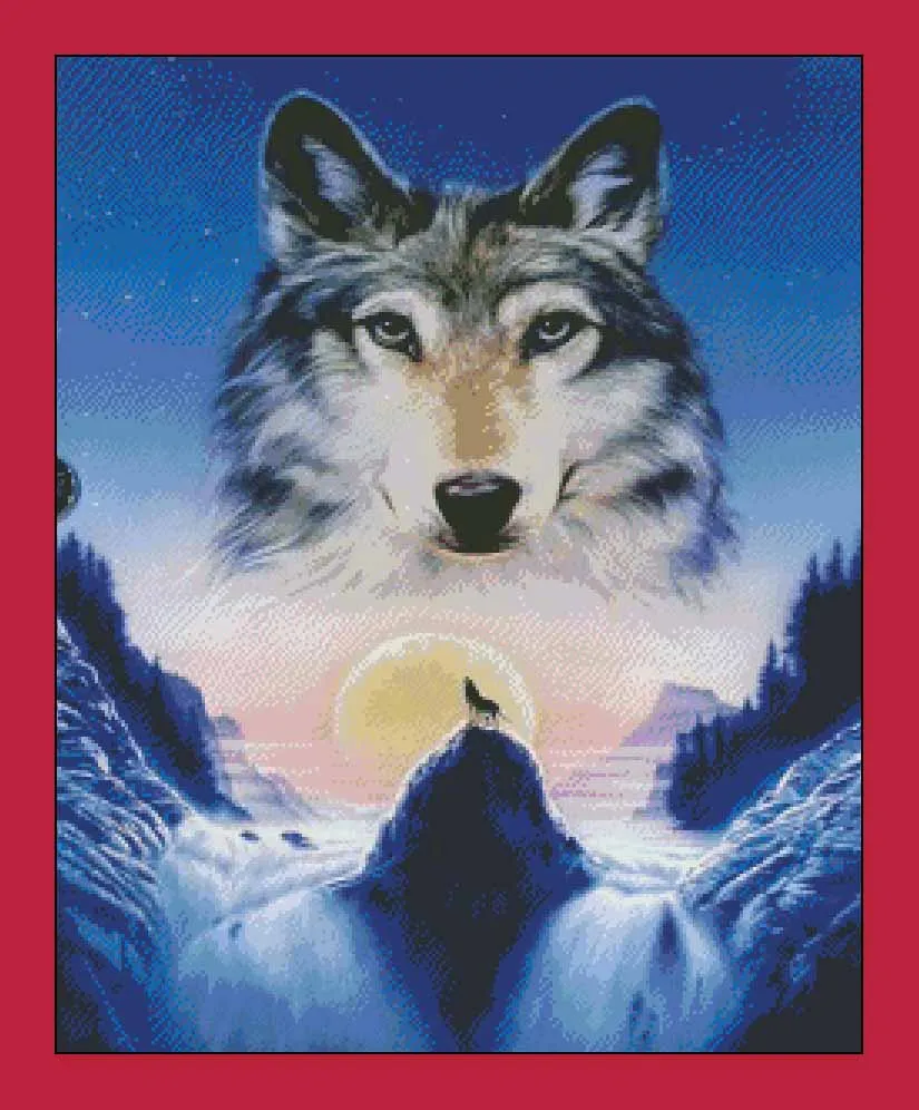 Embroidery Wolf in the Mountains Animal Needlework 14CT Counted Unprinted DIY Cross Stitch Kit Handmade Art Wall Decor
Embroidery Wolf in the Mountains Animal Needlework 14CT Counted Unprinted DIY Cross Stitch Kit Handmade Art Wall Decor
